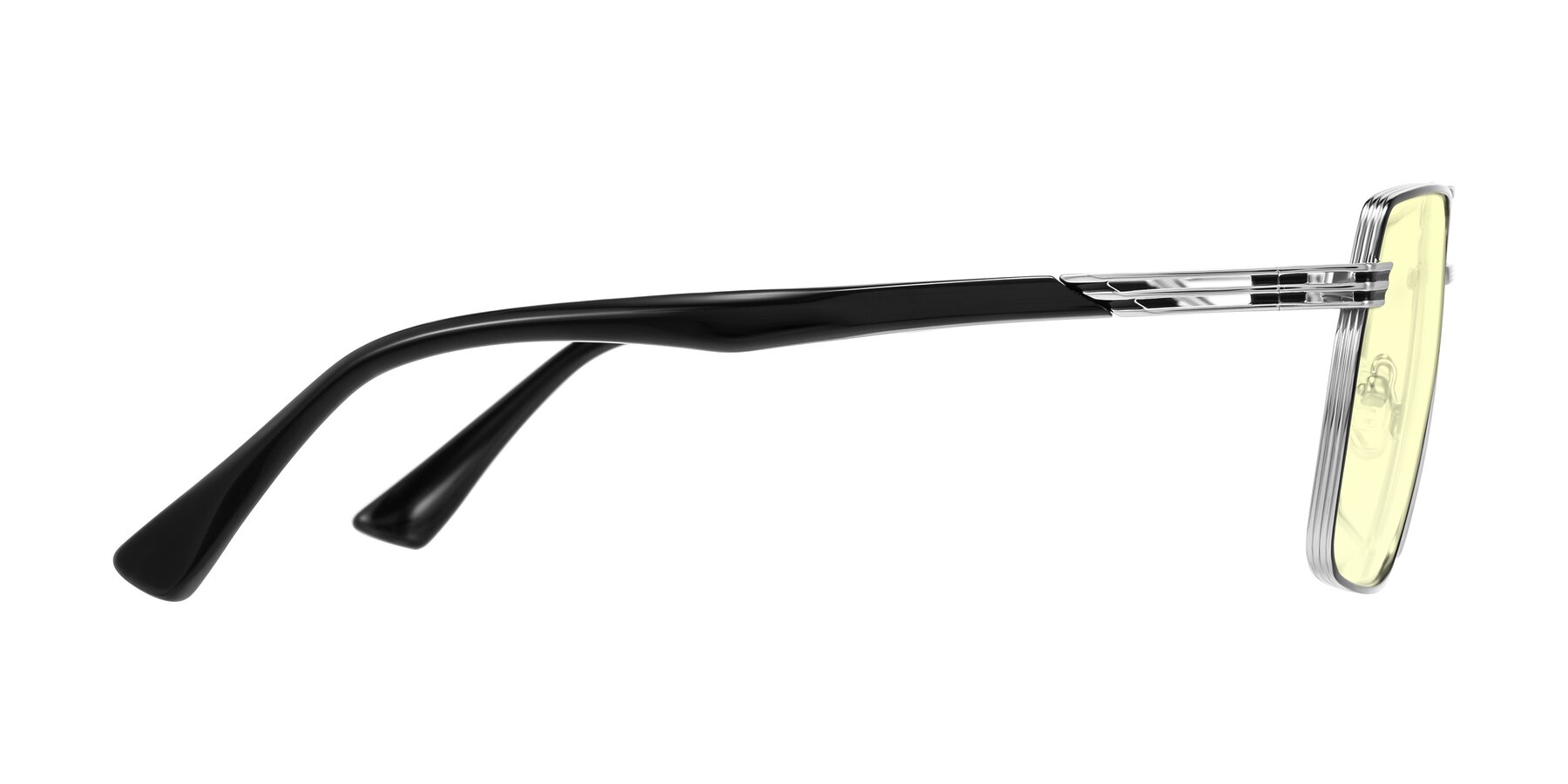 Side of Nasuma in Chrome/Black with Light Yellow Tinted Lenses