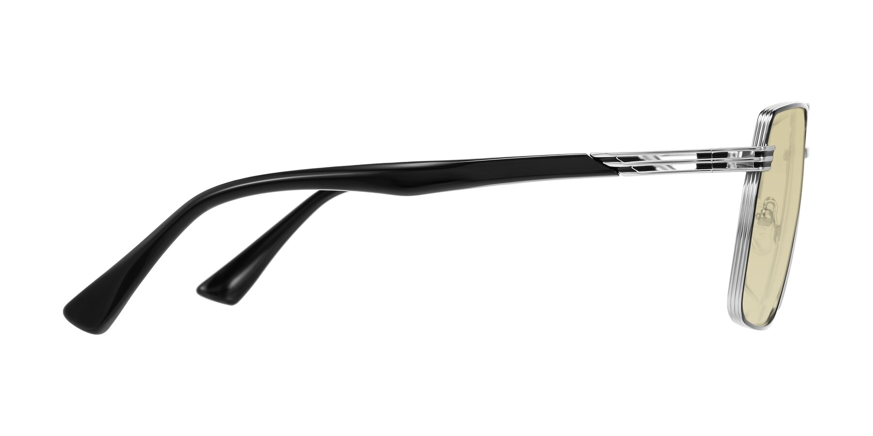 Side of Nasuma in Chrome/Black with Light Champagne Tinted Lenses