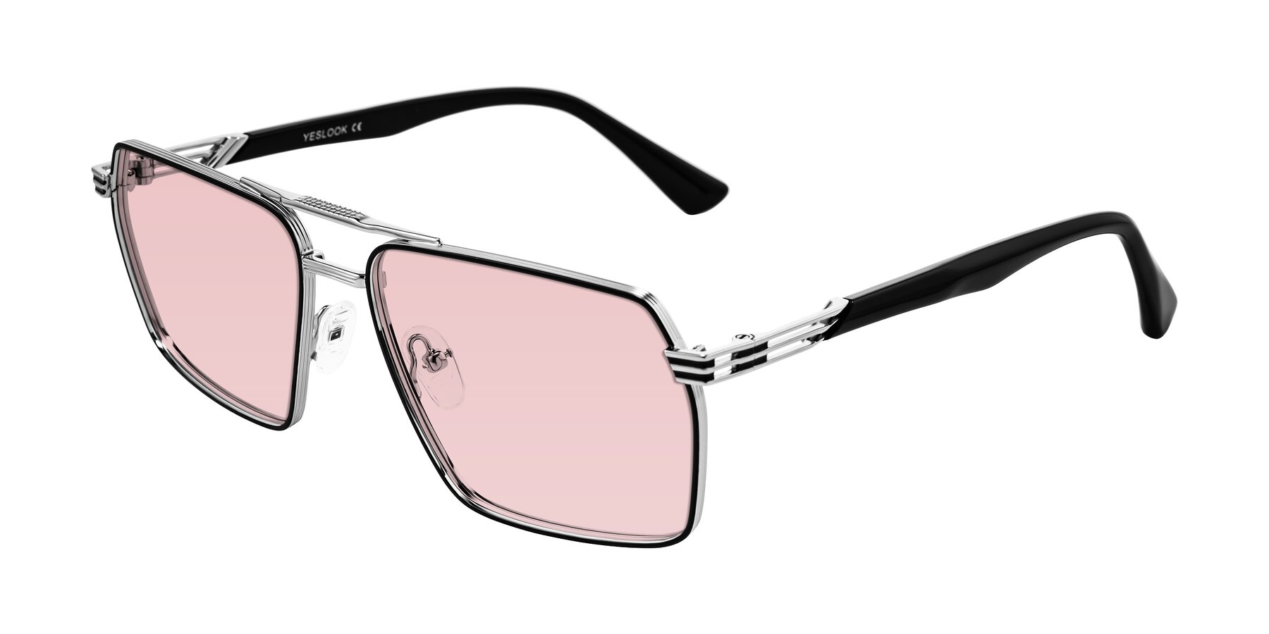 Angle of Nasuma in Chrome/Black with Light Garnet Tinted Lenses