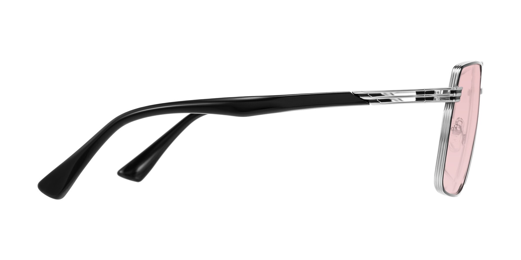 Side of Nasuma in Chrome/Black with Light Garnet Tinted Lenses