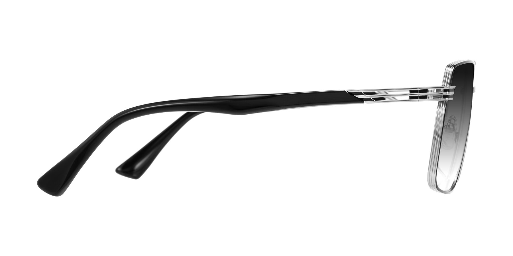 Side of Nasuma in Chrome/Black with Gray Gradient Lenses