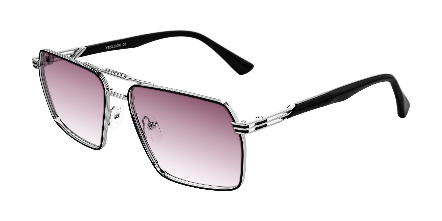 Angle of Nasuma in Chrome/Black with Wine Gradient Lenses