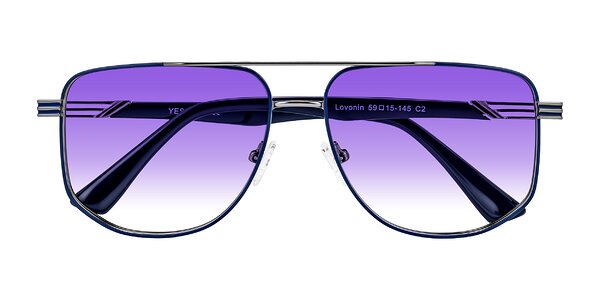 Front of Lovonin in Gunmetal/Blue