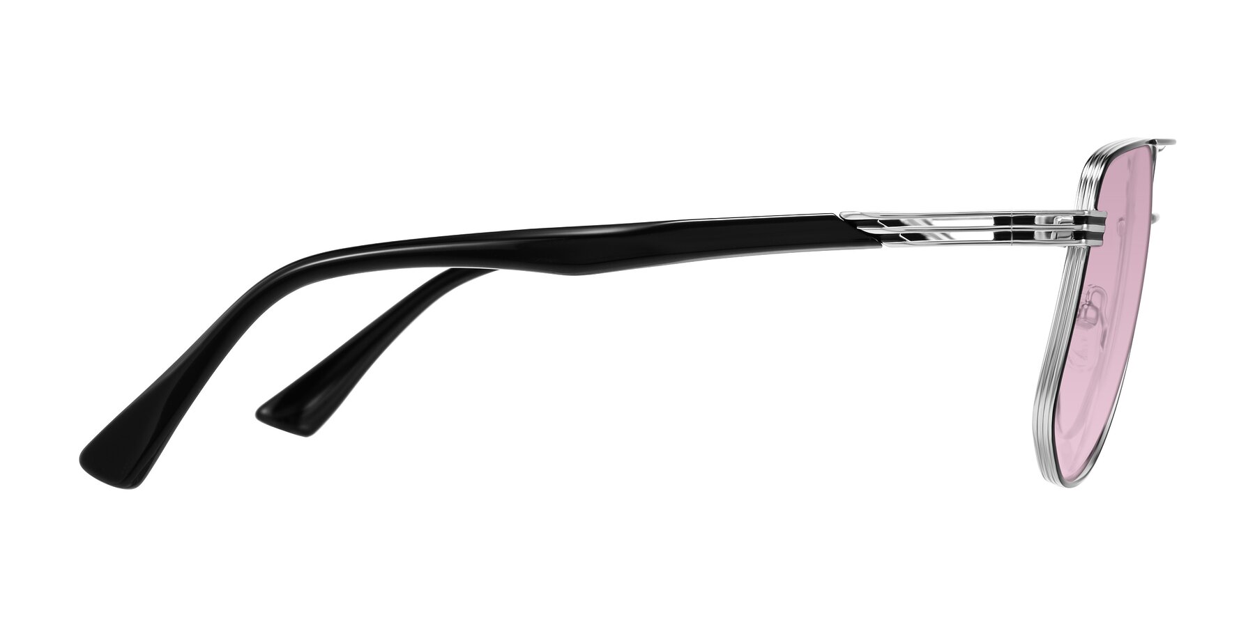 Side of Lovonin in Chrome/Black with Light Wine Tinted Lenses