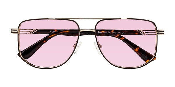 Front of Lovonin in Gold/Tortoise