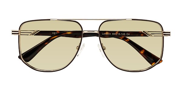 Front of Lovonin in Gold/Tortoise