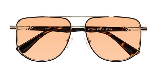 Front of Lovonin in Gold/Tortoise