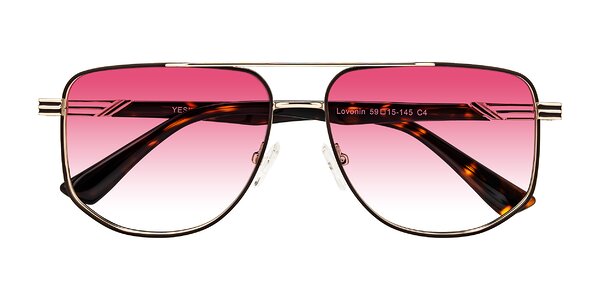 Front of Lovonin in Gold/Tortoise