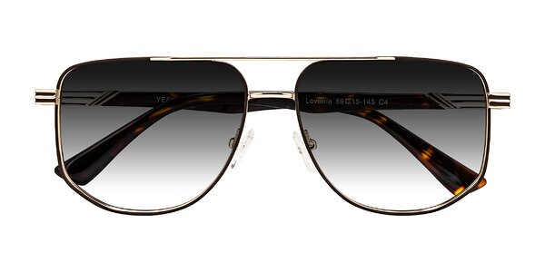 Front of Lovonin in Gold/Tortoise