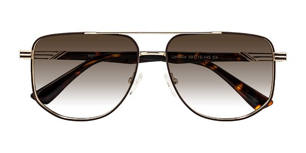 Front of Lovonin in Gold/Tortoise