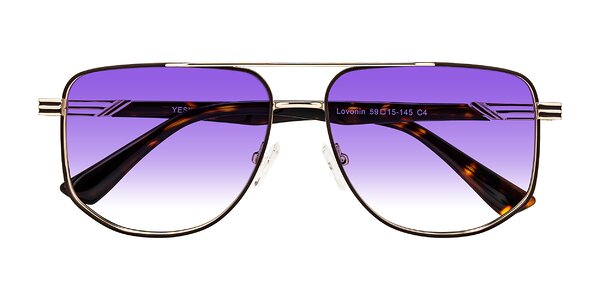 Front of Lovonin in Gold/Tortoise