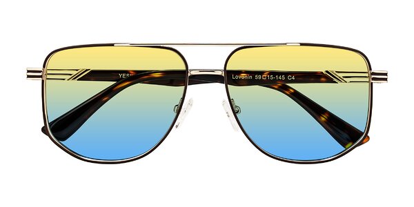 Front of Lovonin in Gold/Tortoise