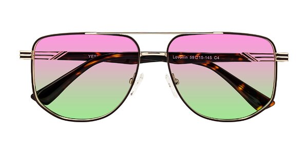 Front of Lovonin in Gold/Tortoise
