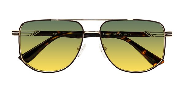Front of Lovonin in Gold/Tortoise