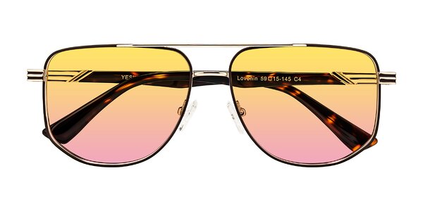 Front of Lovonin in Gold/Tortoise