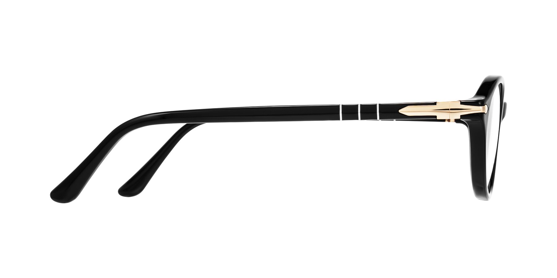 Side of Sidriah in Black with Clear Reading Eyeglass Lenses