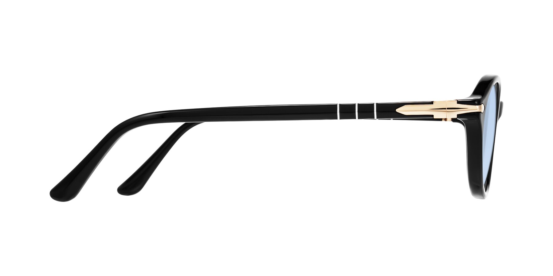 Side of Sidriah in Black with Light Blue Tinted Lenses