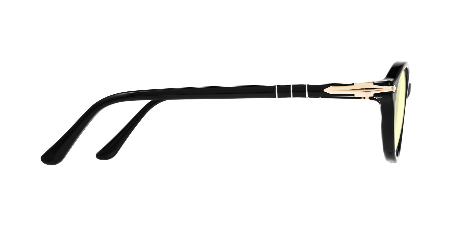 Side of Sidriah in Black with Light Yellow Tinted Lenses