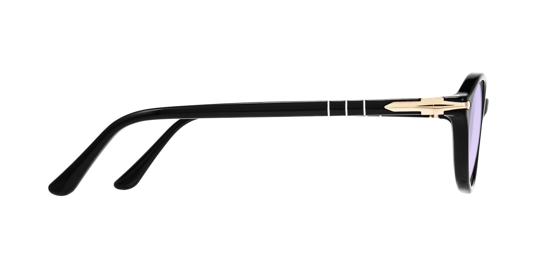 Side of Sidriah in Black with Light Purple Tinted Lenses