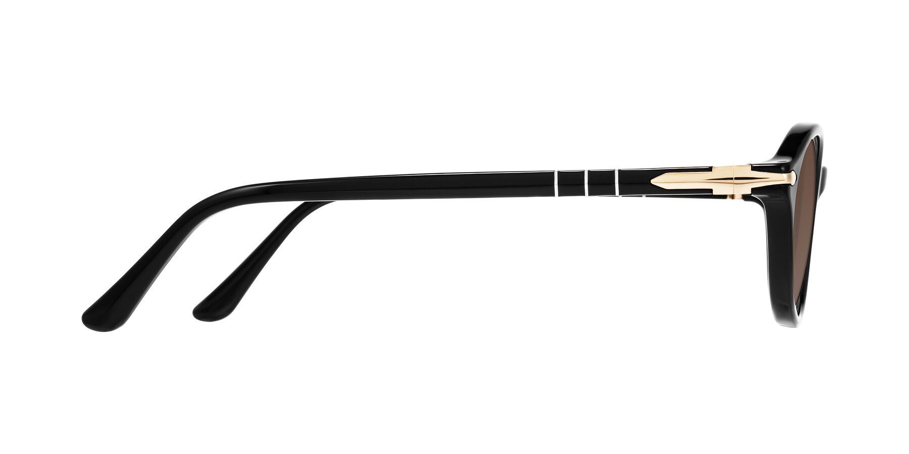 Side of Sidriah in Black with Brown Tinted Lenses