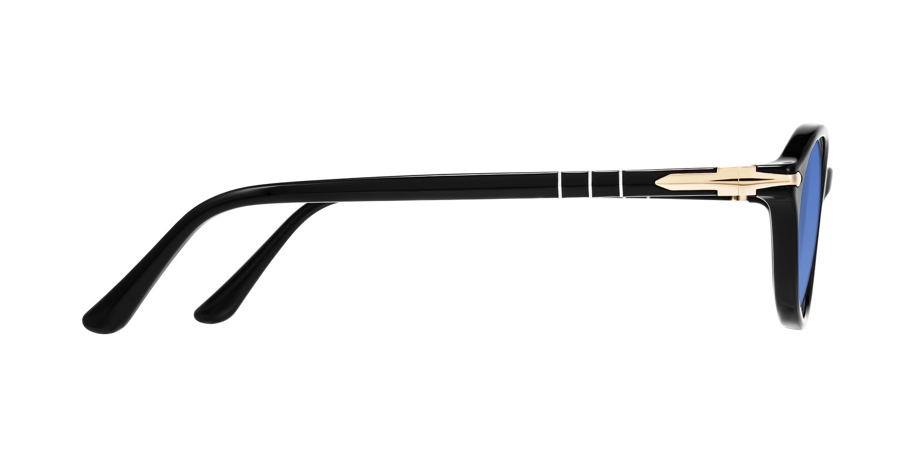 Side of Sidriah in Black with Blue Tinted Lenses