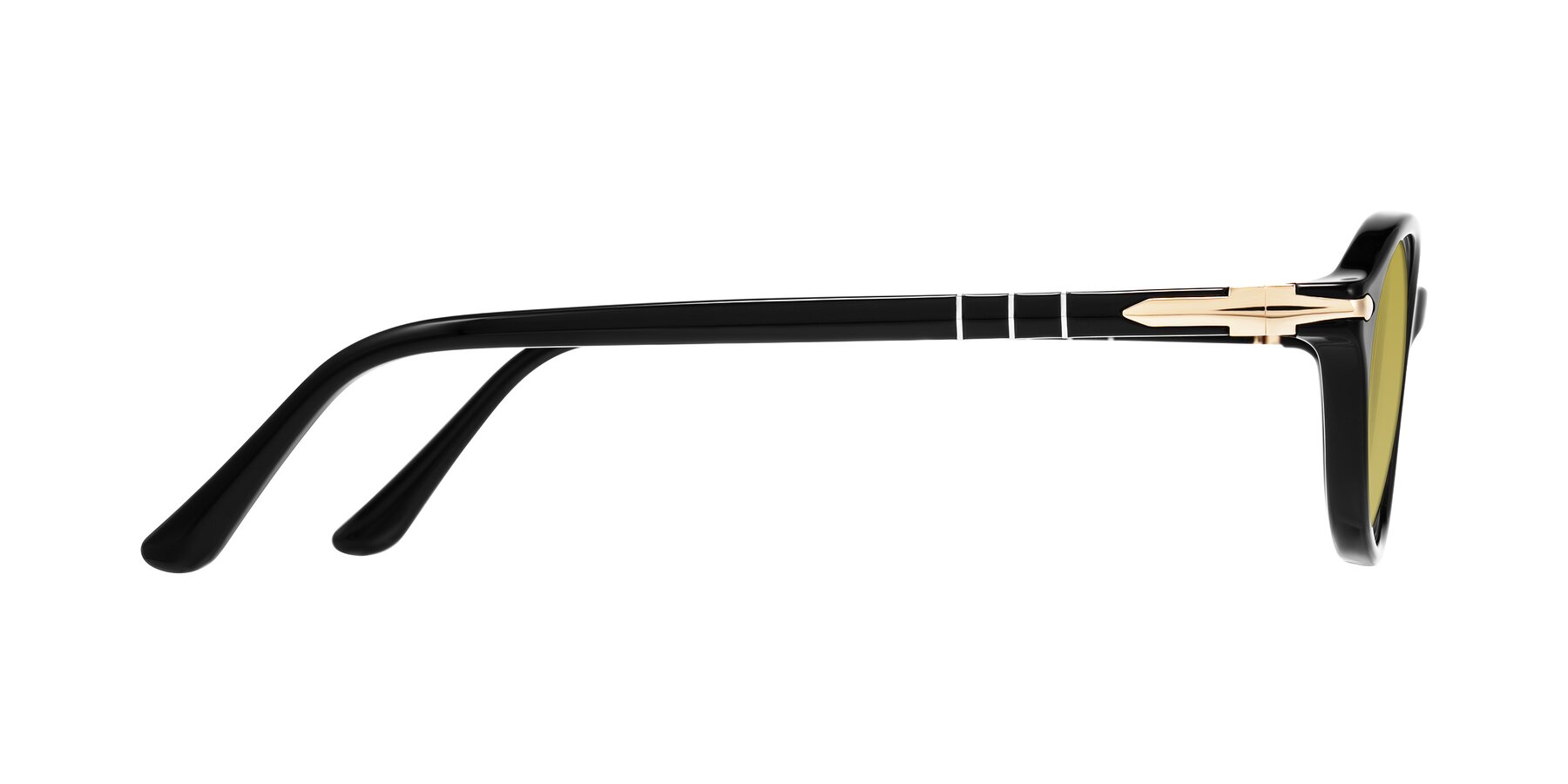 Side of Sidriah in Black with Champagne Tinted Lenses