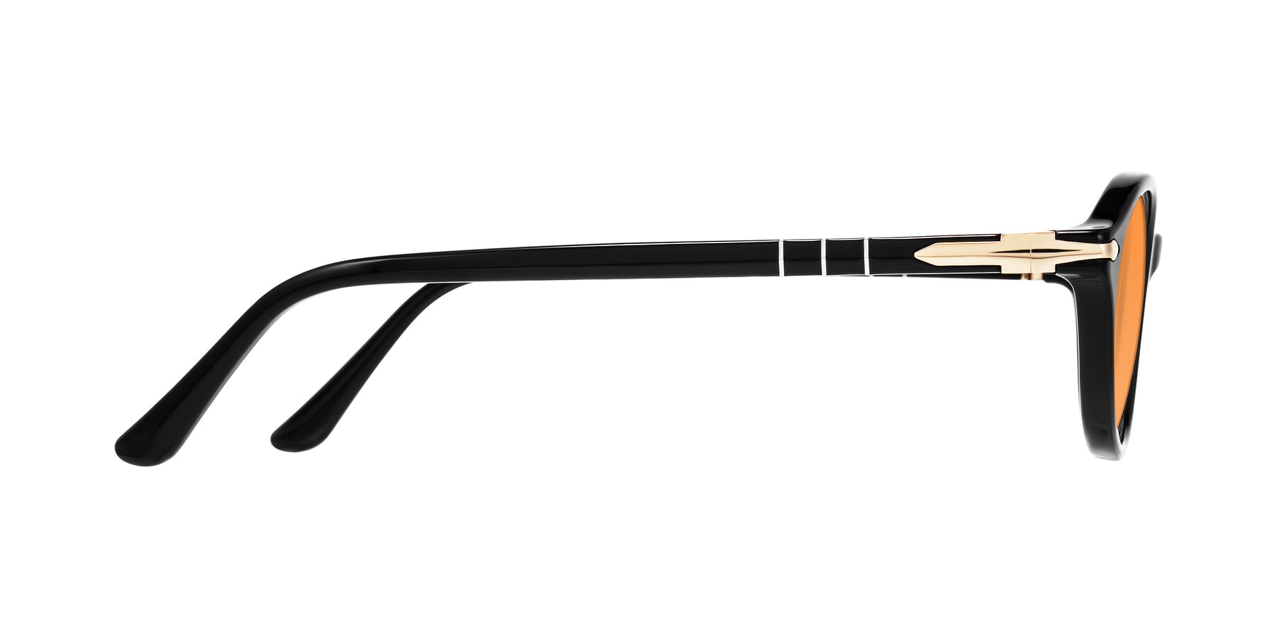 Side of Sidriah in Black with Orange Tinted Lenses