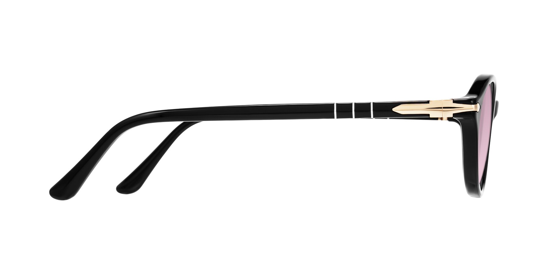 Side of Sidriah in Black with Light Wine Tinted Lenses