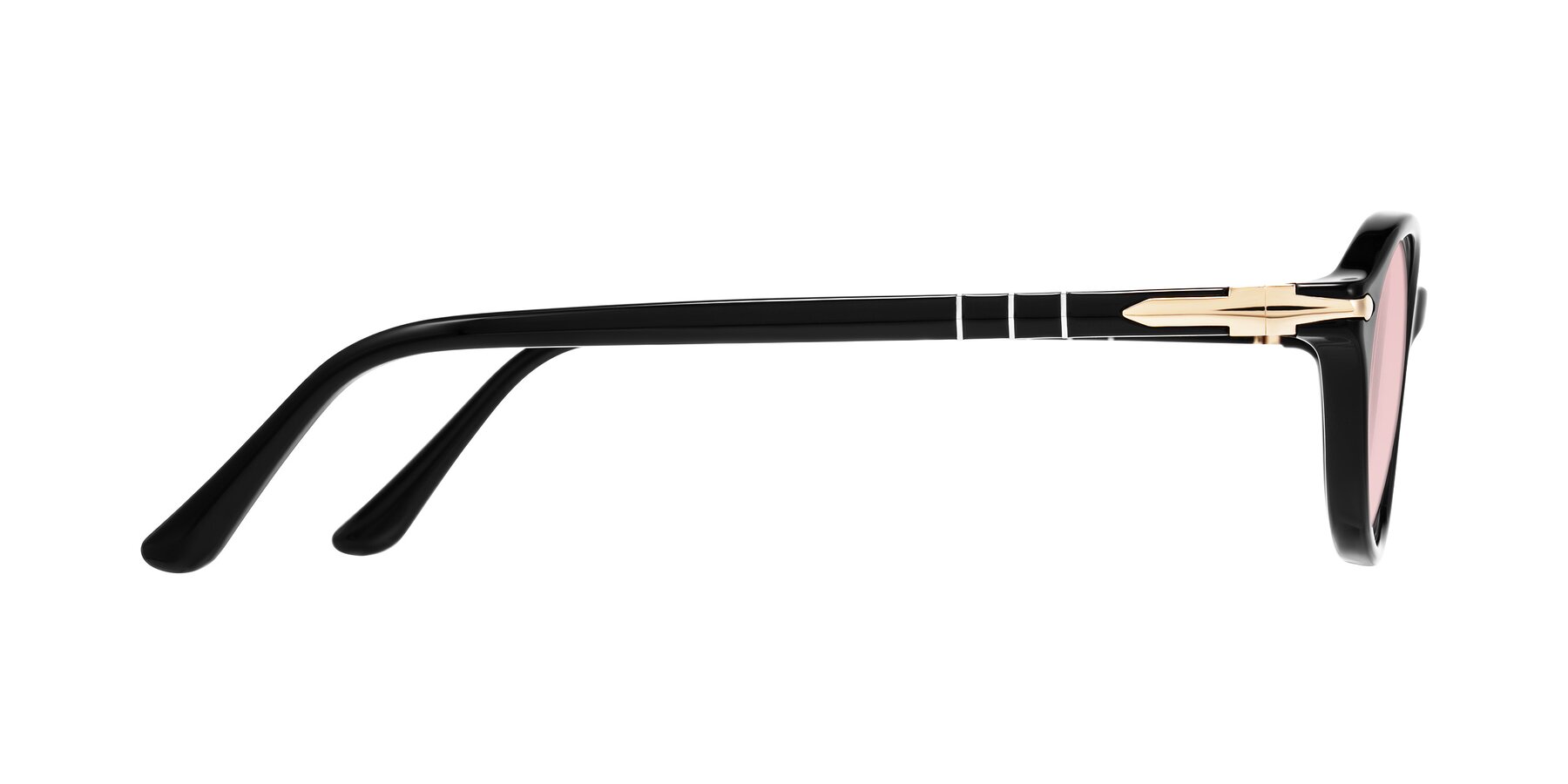 Side of Sidriah in Black with Light Garnet Tinted Lenses