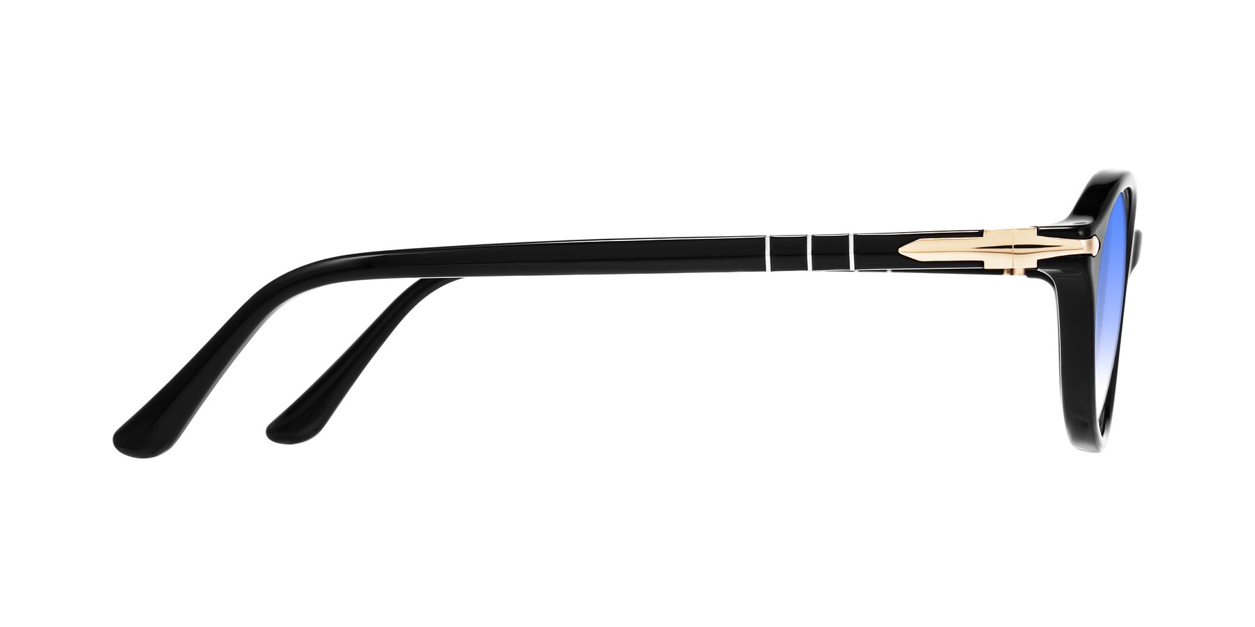 Side of Sidriah in Black with Blue Gradient Lenses