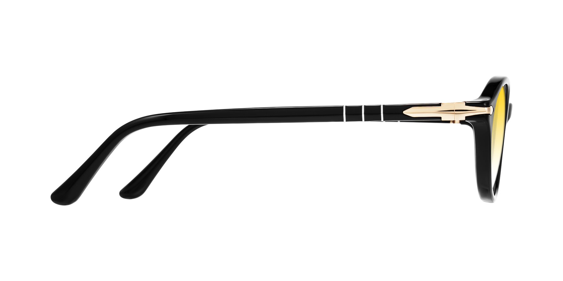 Side of Sidriah in Black with Yellow Gradient Lenses
