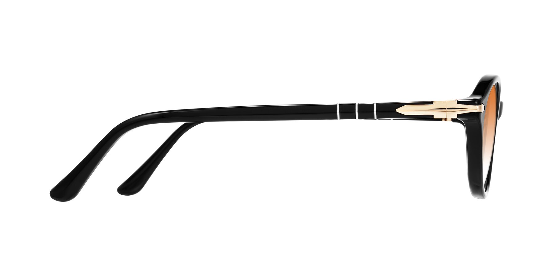 Side of Sidriah in Black with Orange Gradient Lenses