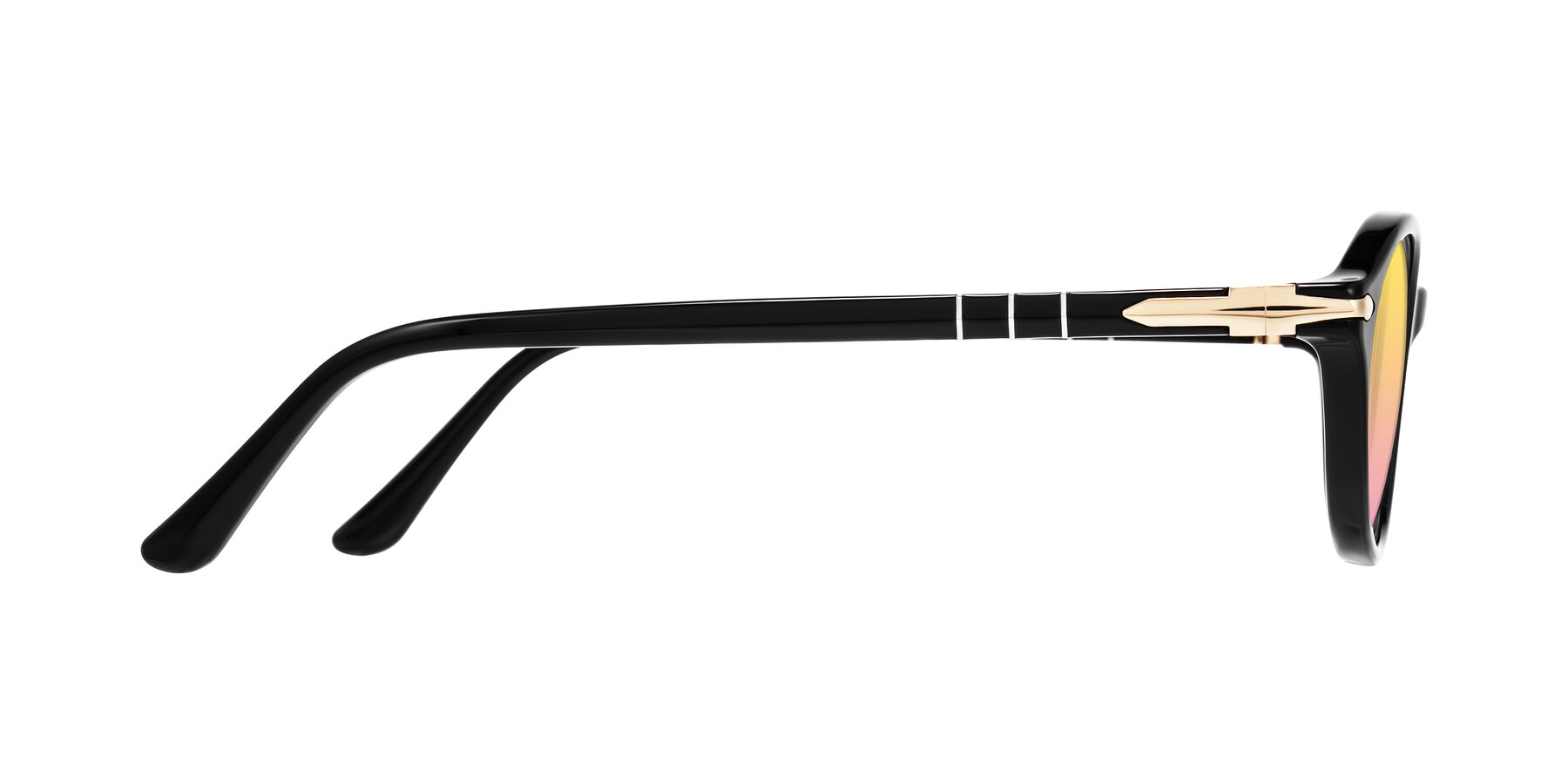 Side of Sidriah in Black with Yellow / Pink Gradient Lenses