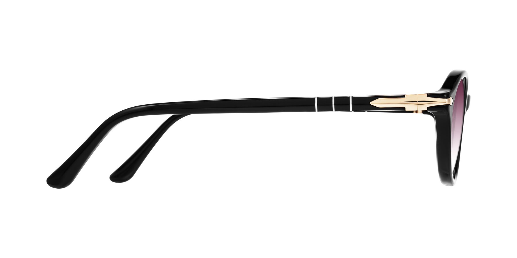 Side of Sidriah in Black with Wine Gradient Lenses