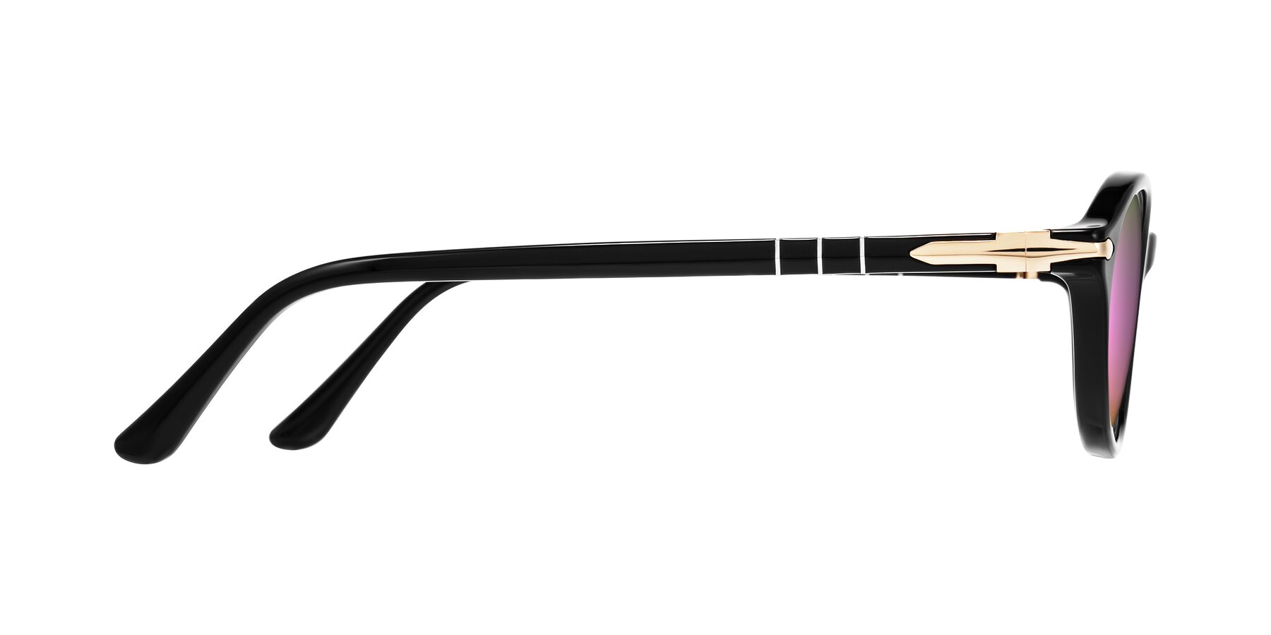 Side of Sidriah in Black with Pink Mirrored Lenses