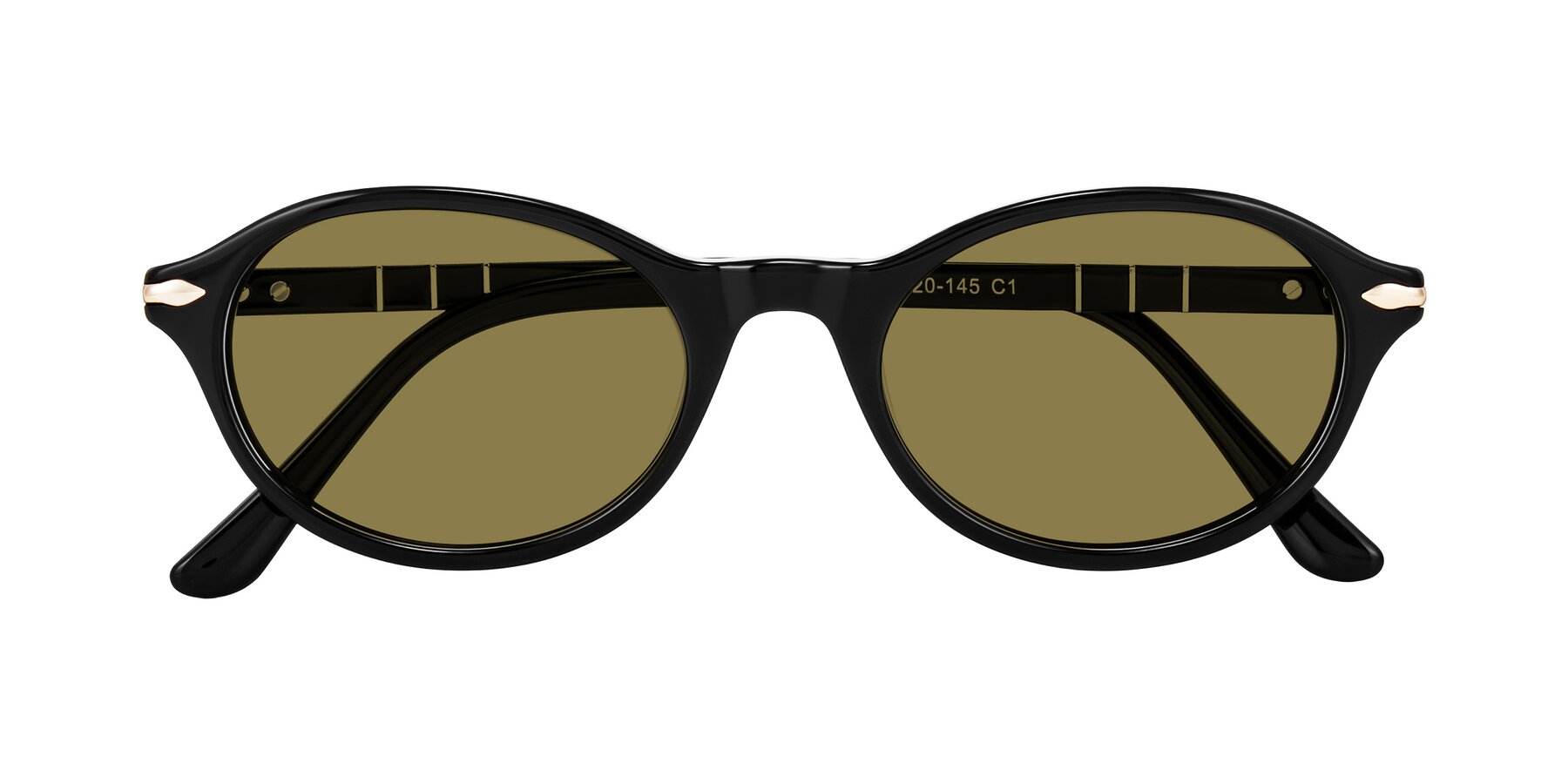 Folded Front of Sidriah in Black with Brown Polarized Lenses