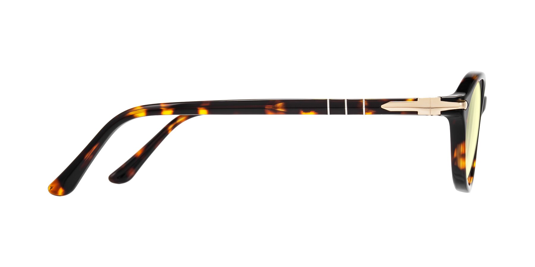 Side of Sidriah in Tortoise with Light Yellow Tinted Lenses