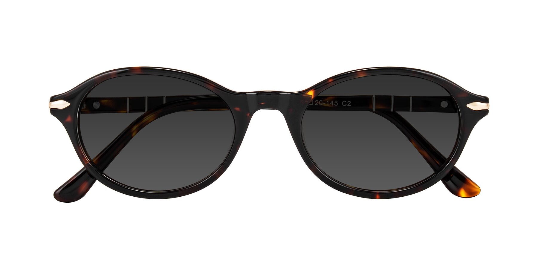 Folded Front of Sidriah in Tortoise with Gray Tinted Lenses