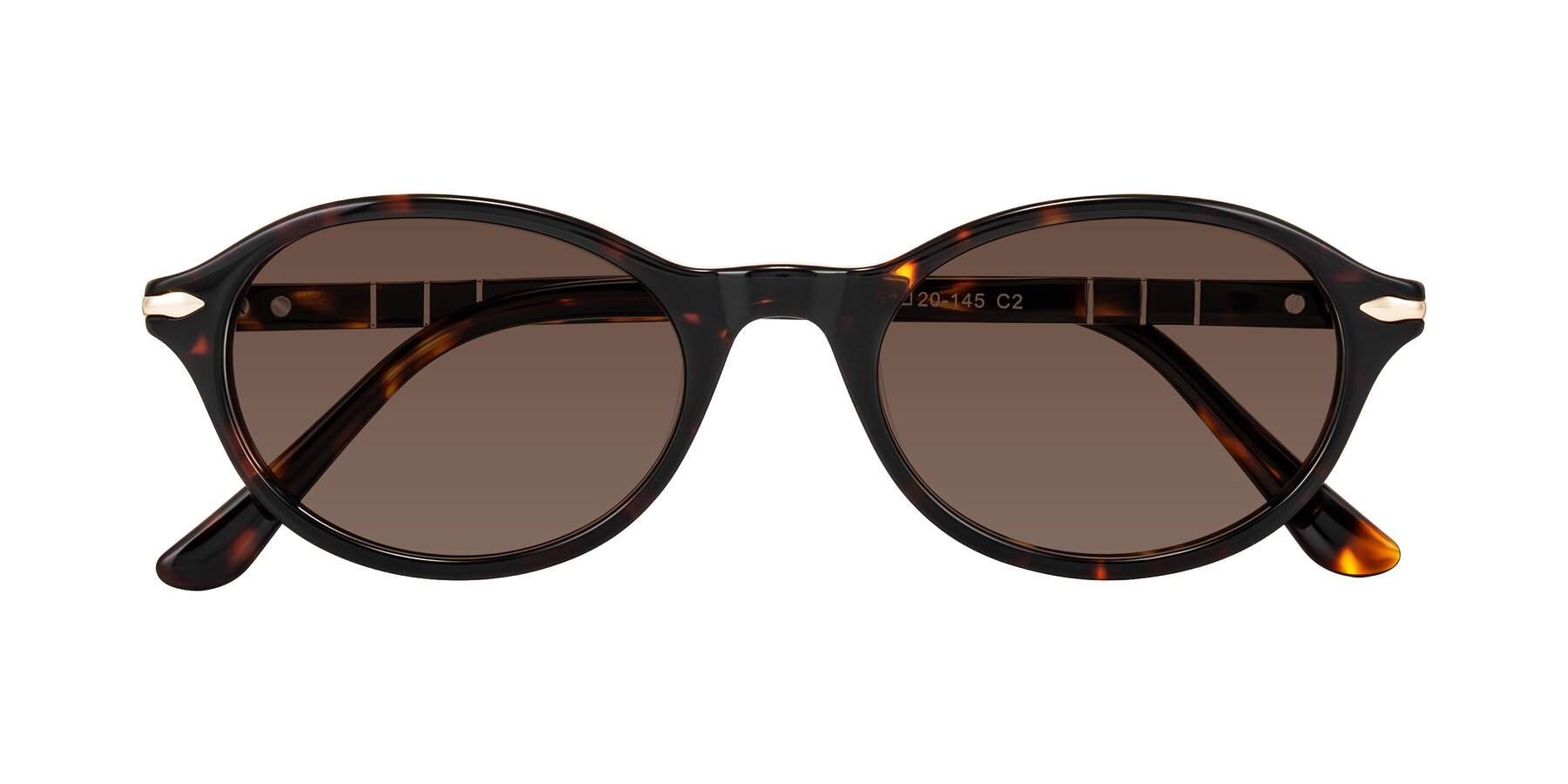 Folded Front of Sidriah in Tortoise with Brown Tinted Lenses