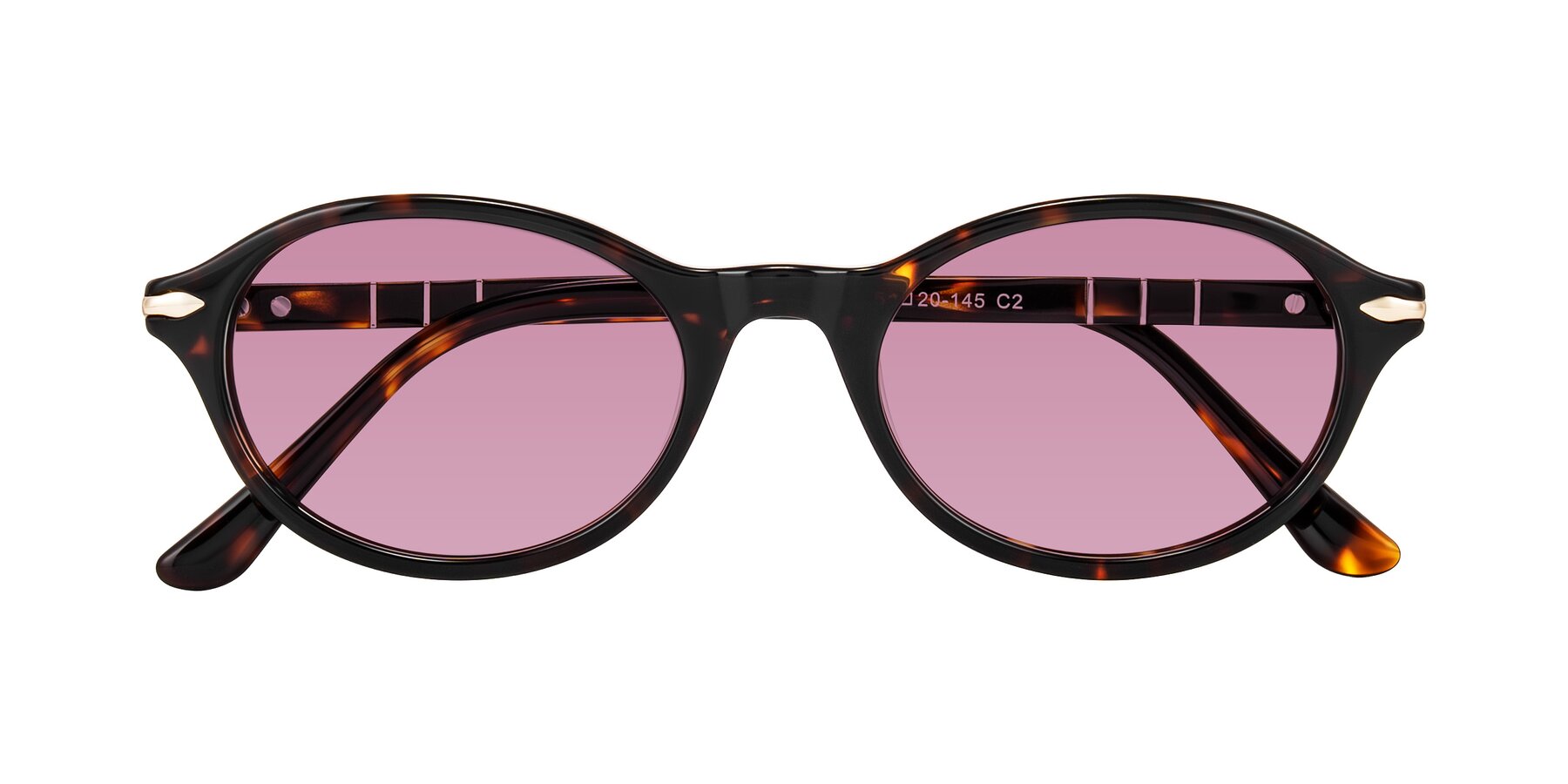 Folded Front of Sidriah in Tortoise with Medium Wine Tinted Lenses
