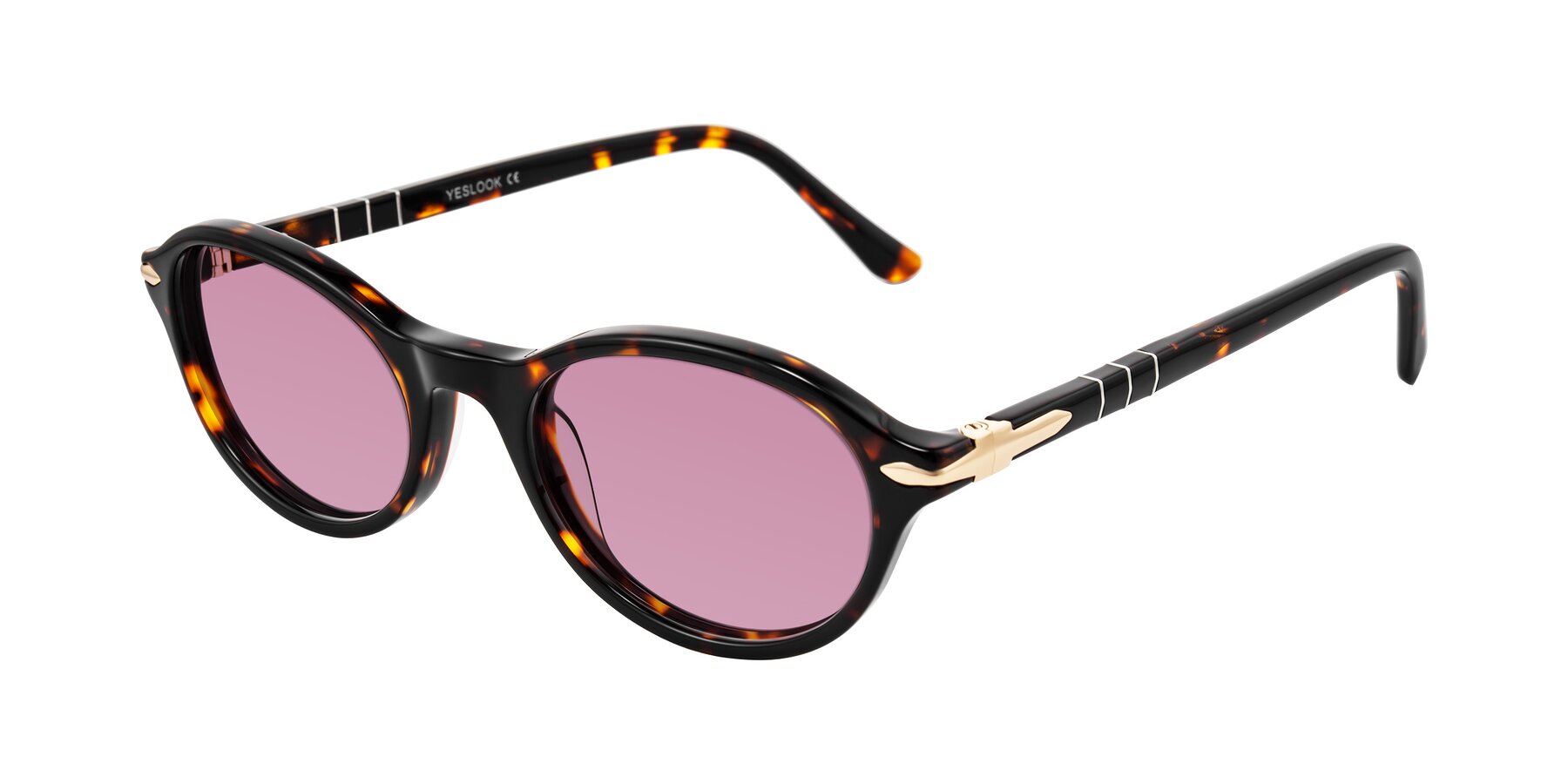 Angle of Sidriah in Tortoise with Medium Wine Tinted Lenses