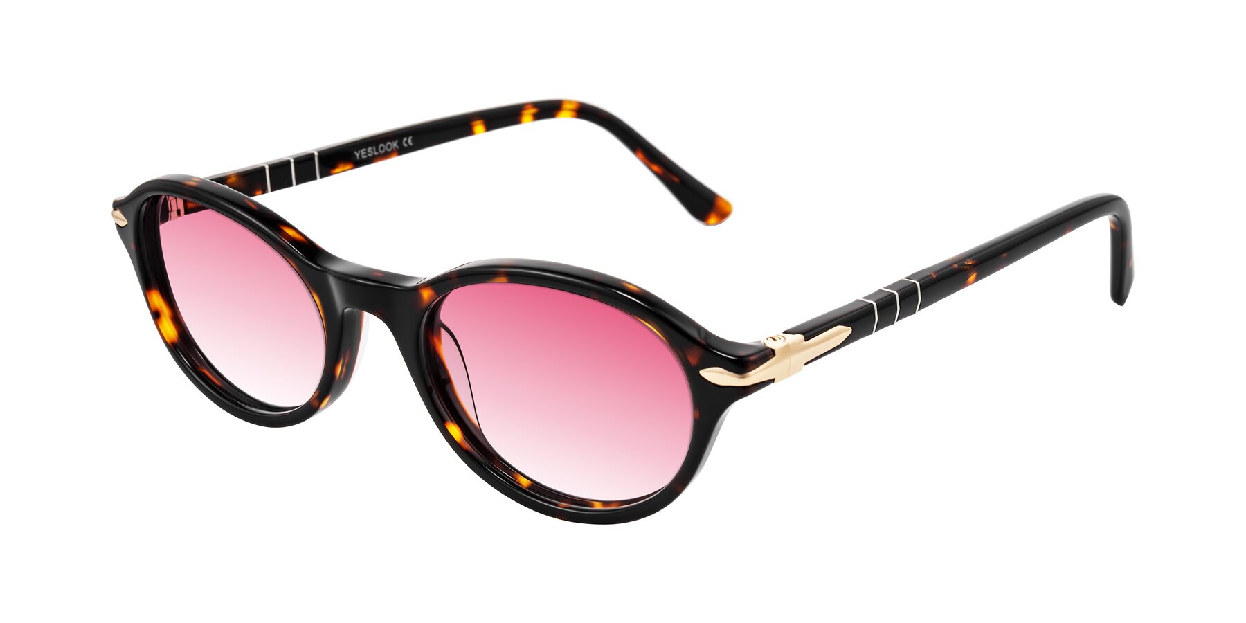 Angle of Sidriah in Tortoise with Pink Gradient Lenses
