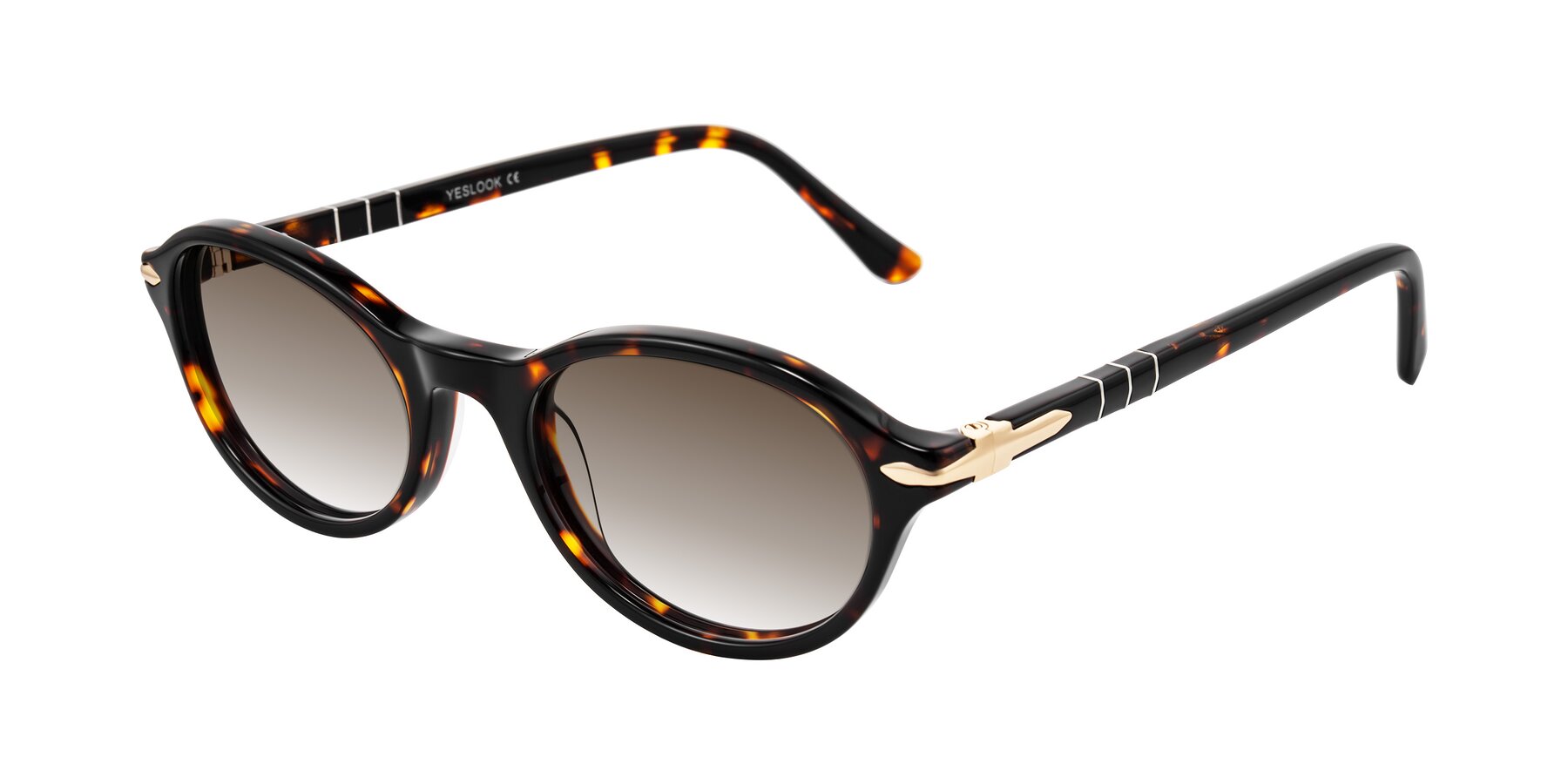 Angle of Sidriah in Tortoise with Brown Gradient Lenses