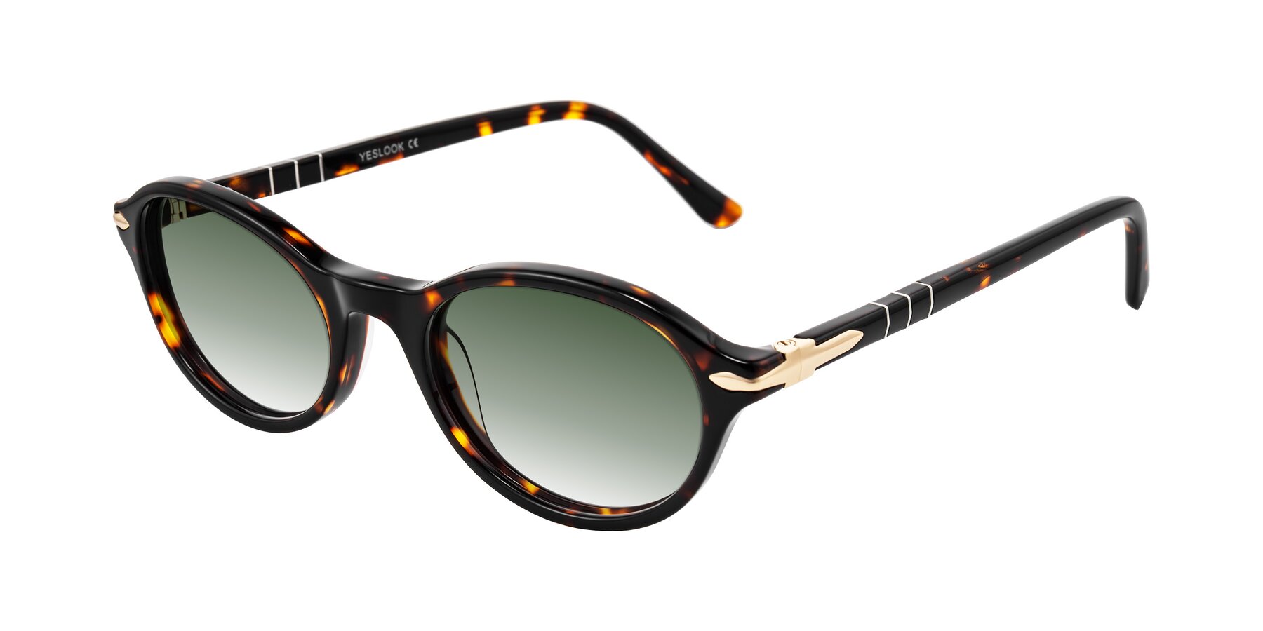 Angle of Sidriah in Tortoise with Green Gradient Lenses
