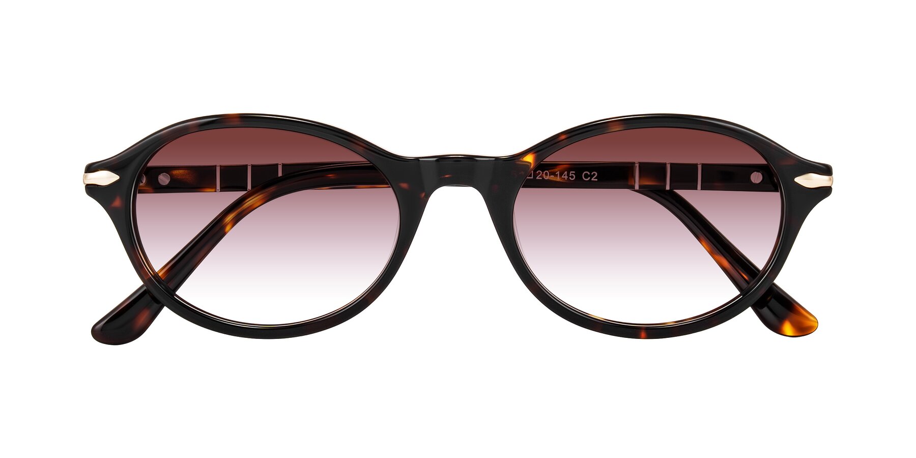 Folded Front of Sidriah in Tortoise with Garnet Gradient Lenses