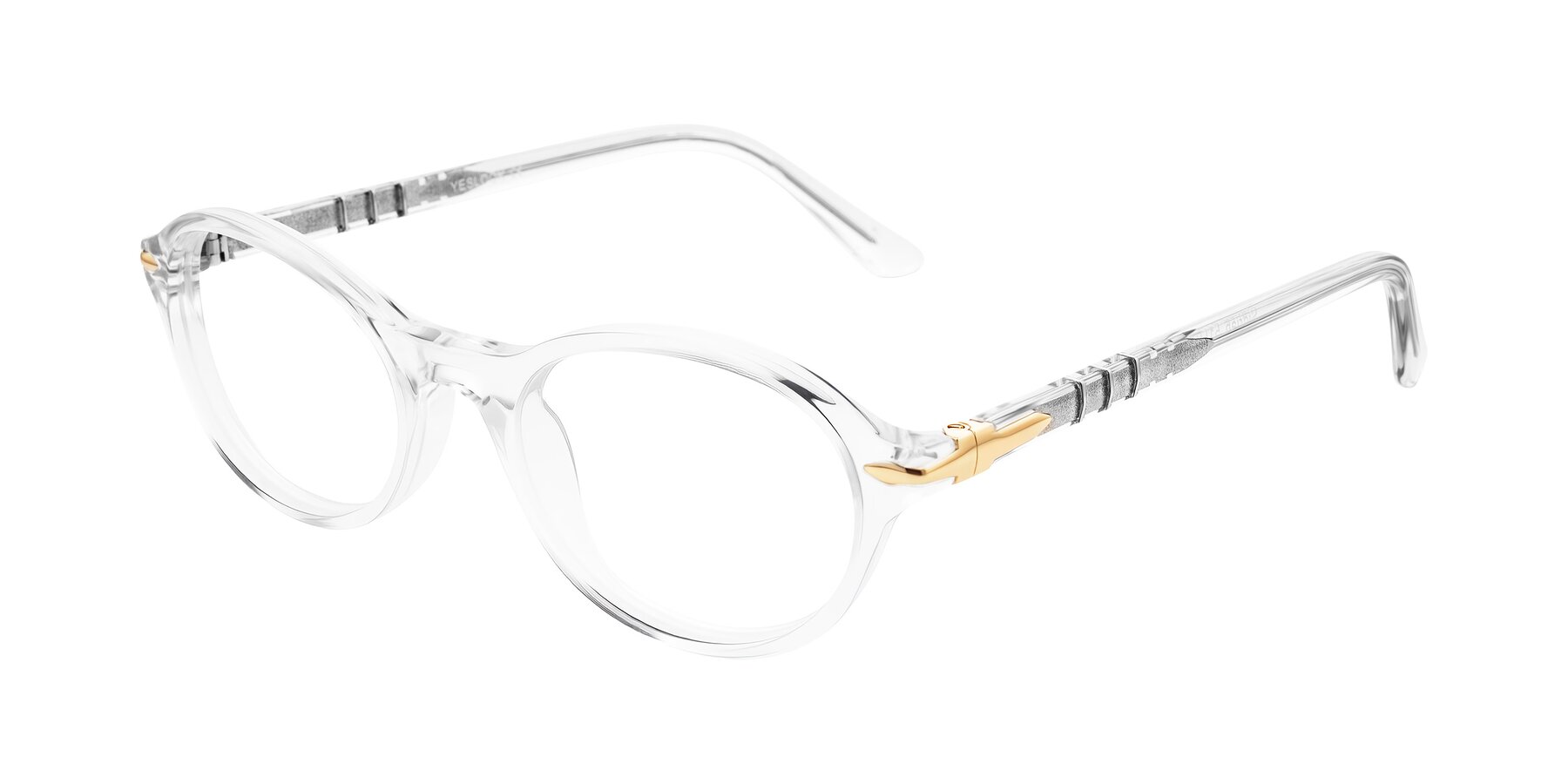 Angle of Sidriah in Clear with Clear Reading Eyeglass Lenses