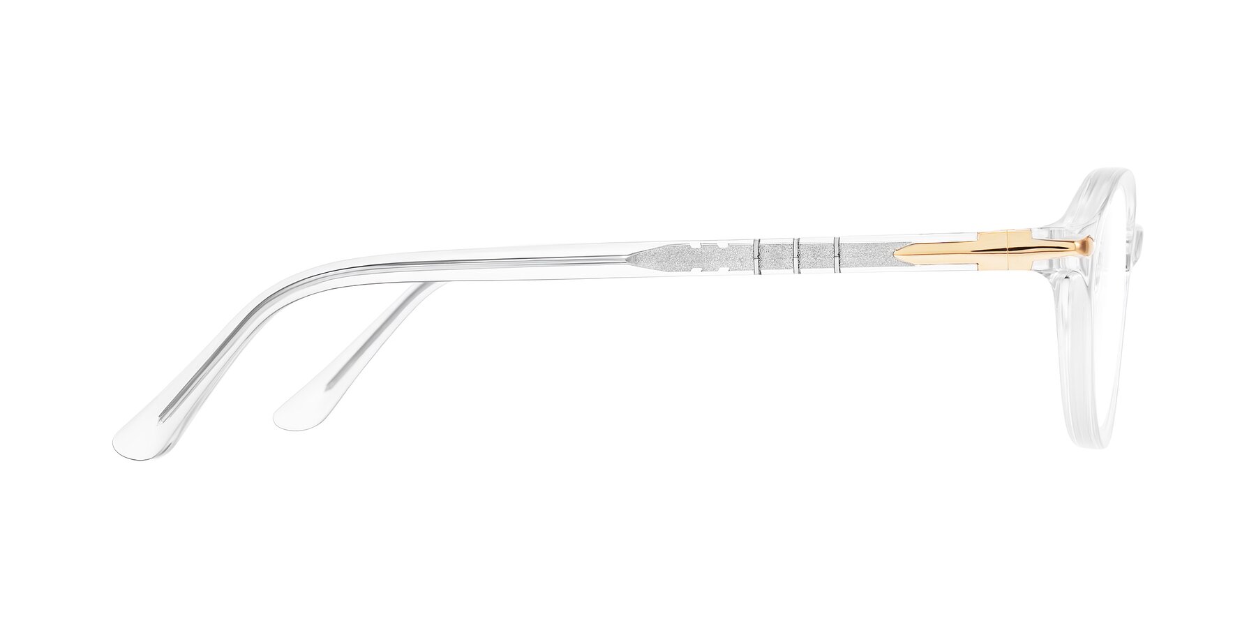 Side of Sidriah in Clear with Clear Reading Eyeglass Lenses
