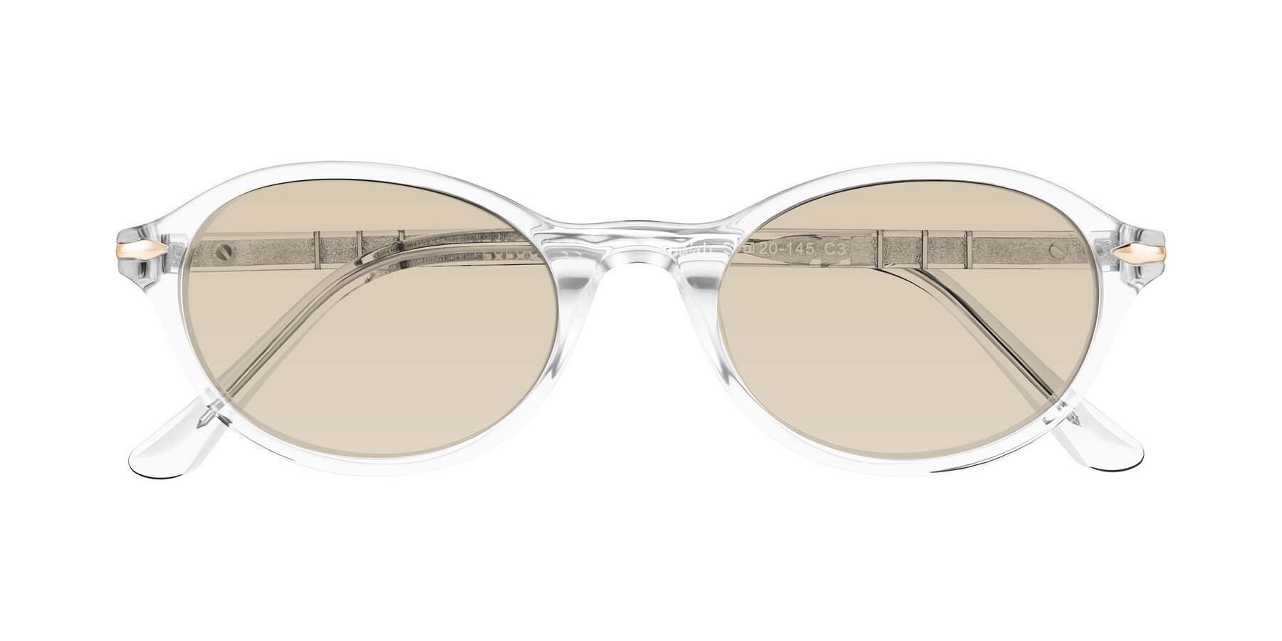 Folded Front of Sidriah in Clear with Light Brown Tinted Lenses