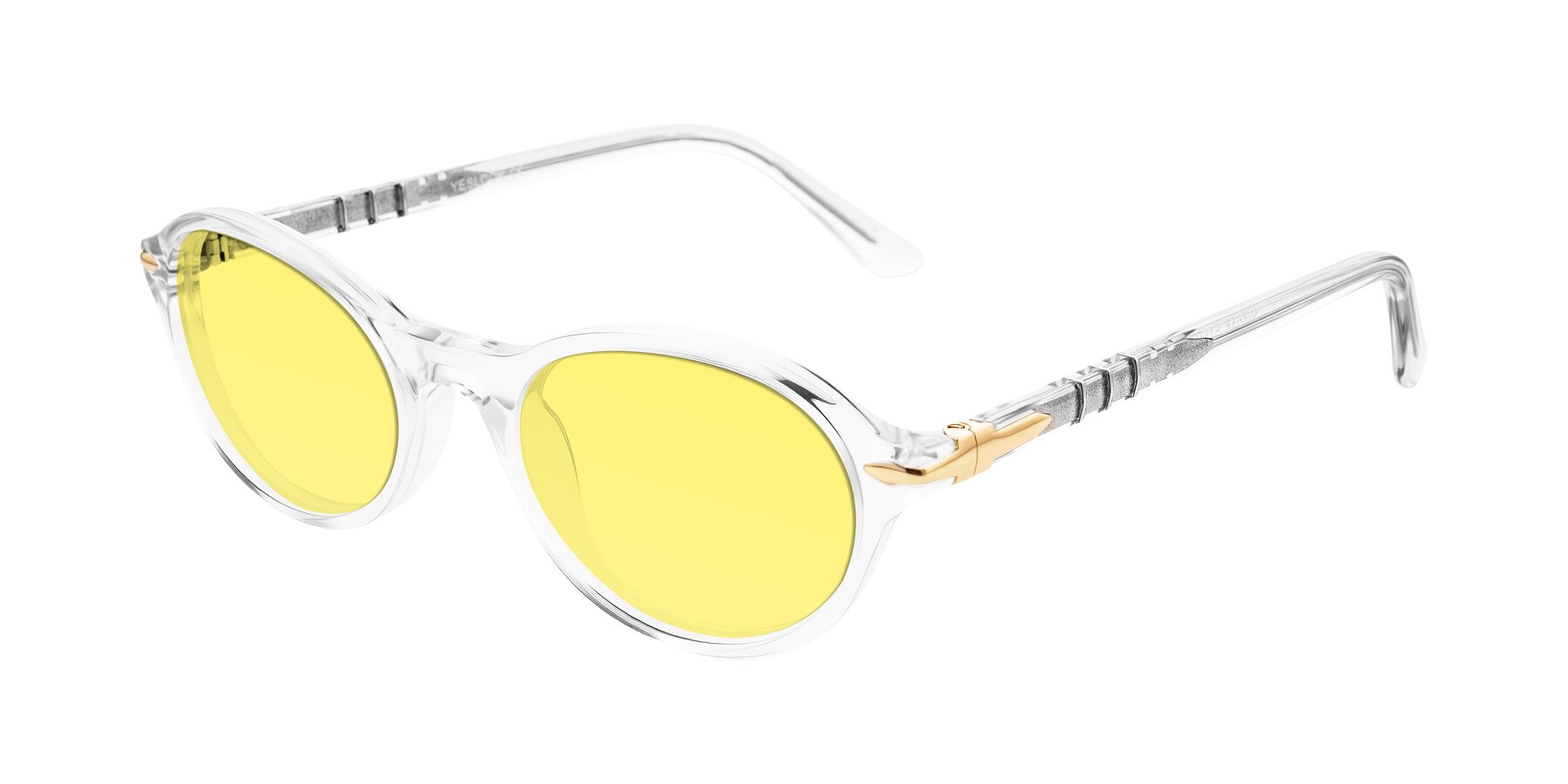 Angle of Sidriah in Clear with Medium Yellow Tinted Lenses