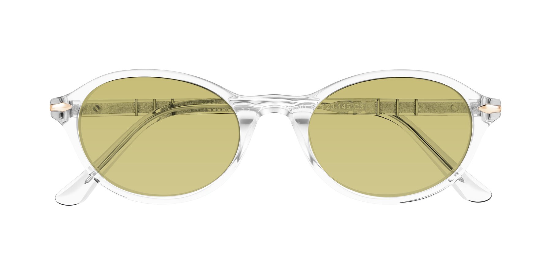 Folded Front of Sidriah in Clear with Medium Champagne Tinted Lenses